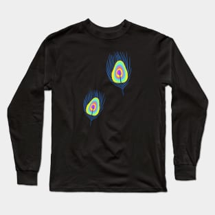 Peacock Feather Long Sleeve T-Shirt